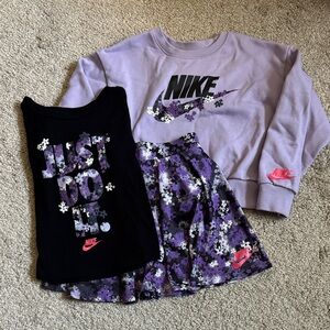 Nike Kids 3 pc Set - Purple and Black
